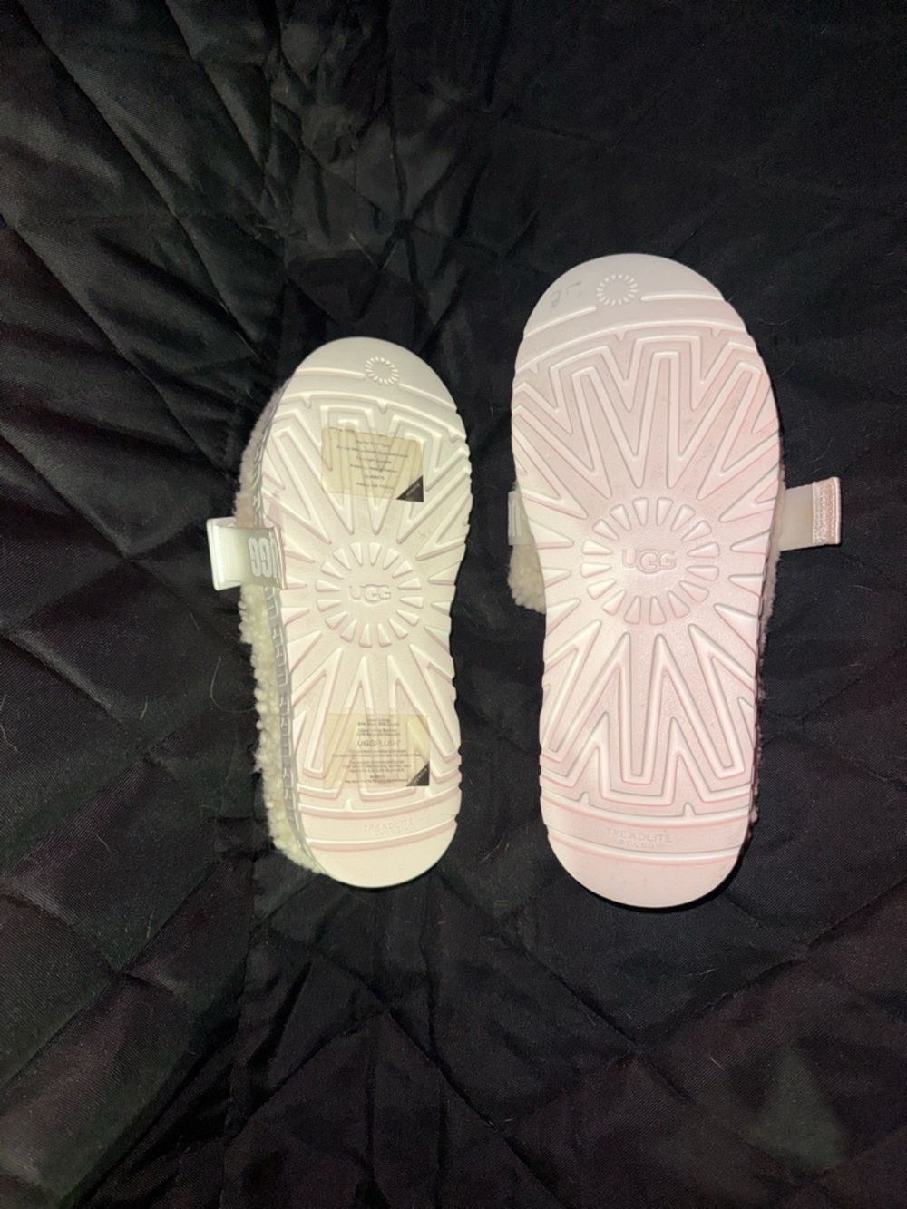 UGG White Fluff Slide Shearling Slippers - Size 10 - Picture 2 of 4